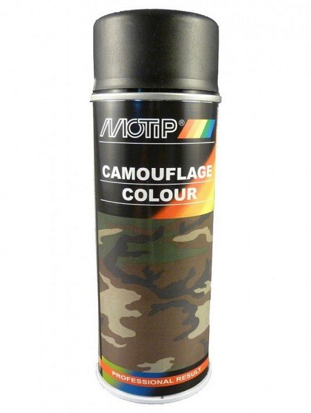 Lakas aerosols Camouflage RAL 9021 Black 400ml, Motip