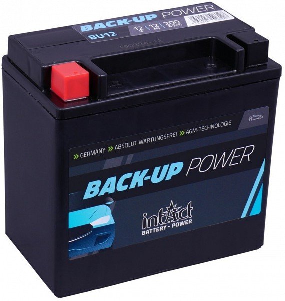 Intact Back-Up-Power 12 V 12Ah (c20) 200 A(EN) 150x87x145 1/skrūvju sav.