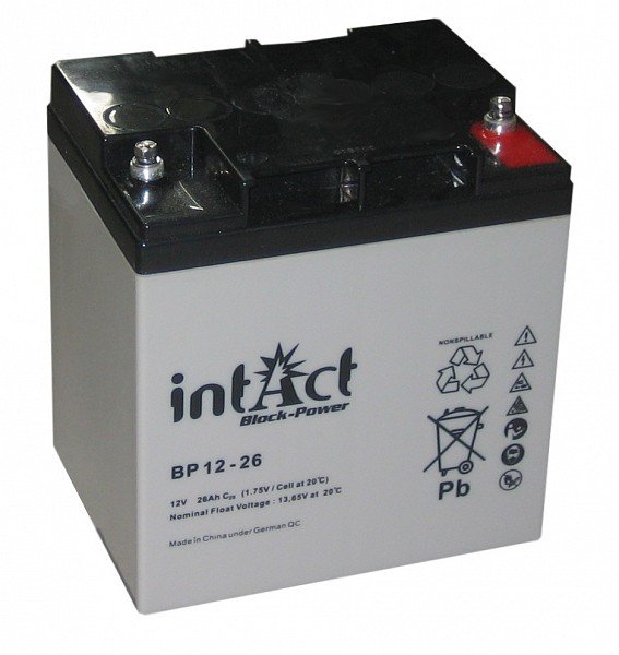Intact Block-Power 12 V 26Ah (c20) 166x125x175 0/F-M5
