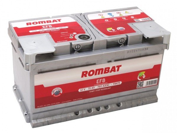 Rombat EFB 12V 75Ah 760A(EN) LB4 315x175x175 0/1
