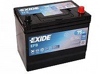 Akumulators EXIDE EFB EL754 12V 75Ah 750A(EN) 270x173x222 0/1