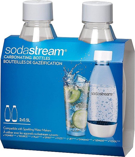 SodaStream pudeļu komplekts (2 x 0.5 litri)