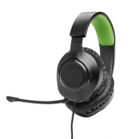 JBL JBLQ100XBLKGRN on-ear austiņas ar mikrofonu, melna/zaļa