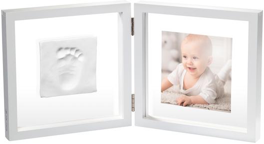 (V) Baby Art Baby Style dubultais komplekts mazuļa pēdiņas vai rociņas nospieduma izveidošanai ar krāsu vai masu, balts 3601095800