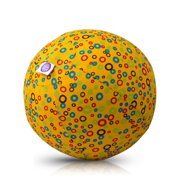 Akcija! Bubabloon lateksa balons ar auduma pārvalku, Circles Yellow 040369