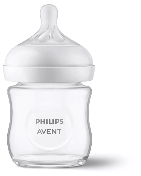 Philips Avent Natural Response stikla zīdaiņu pudelīte 125 ml, jaundzimušā knupītis, 0m+ SCY930/01