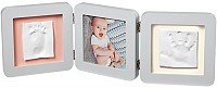 Baby Art Double 2P Essentials komplekts mazuļa pēdiņu/rociņu nospieduma izveidošanai, pastel 3601095300