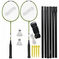 STIGA Badmintona komplekts Garden GS (2 Pieaugušo raketes + 2 volāni + čehols + tīkls ar stabiem)