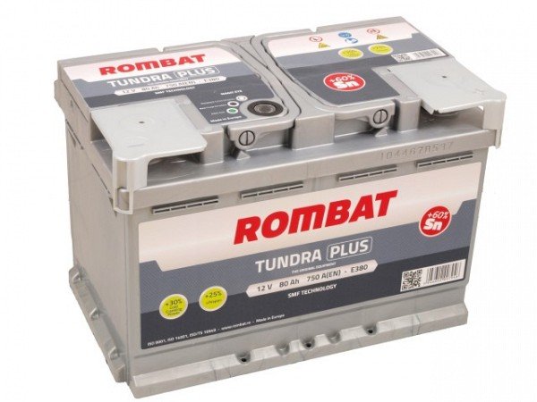 Rombat TUNDRA PLUS 12V 80Ah 750A(EN) L3 278X175X190 0/1