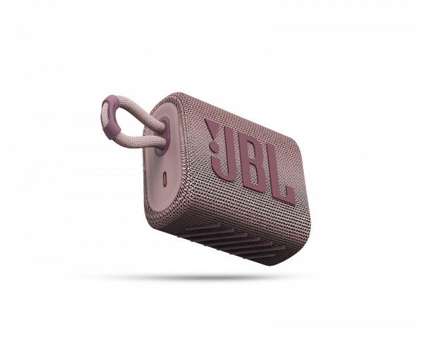Akcija! JBL JBLGO3PINK ūdensizturīga portatīvā skanda JBL JBLGO3PINK Go, rozā 3