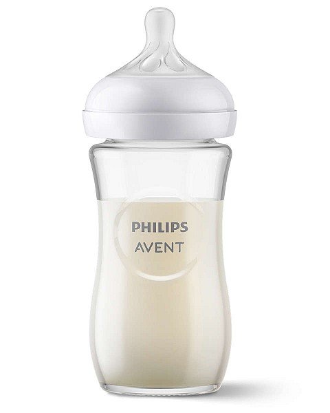 Philips Avent Natural Response stikla zīdaiņu pudelīte 240 ml, lēnas plūsmas knupītis 1m+ SCY933/01 3