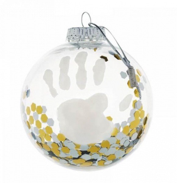 Baby Art Christmas Ball komplekts mazuļa pēdiņu/rociņu nospieduma izveidošanai,  caurspīdīgs 3601099600 3