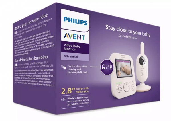 Akcija! Philips Avent Digitālā video mazuļu uzraudzības ierīce ar 3.5 collu krāsu ekrānu SCD881/26 4