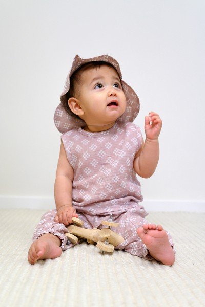 (V) Lodger Hatter Tribe Muslin kokvilnas bērnu cepurīte, Rose, 6 - 12 mēn. HT 107_6-12 5