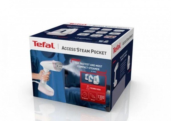 TEFAL DT3050 Access Steam Pocket Altitude rokas tvaika gludināšanas ierīce, 1300W, rozā 5
