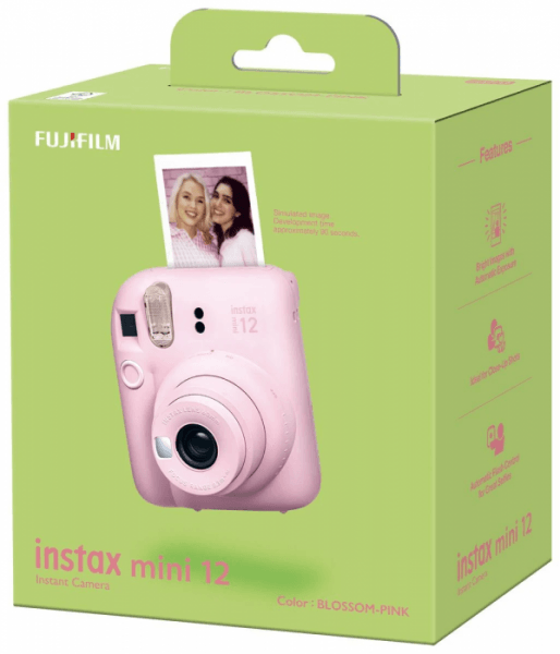 Jaunums! Fujifilm Instax Mini 12 momentfoto kamera, blossom-pink INSTAXMINI12PINK 5