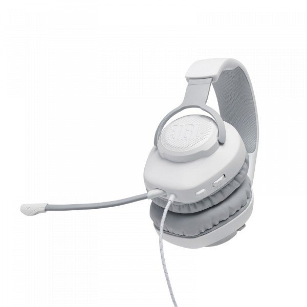 JBL JBLQUANTUM100WHT on-ear austiņas ar mikrofonu,  baltas 6