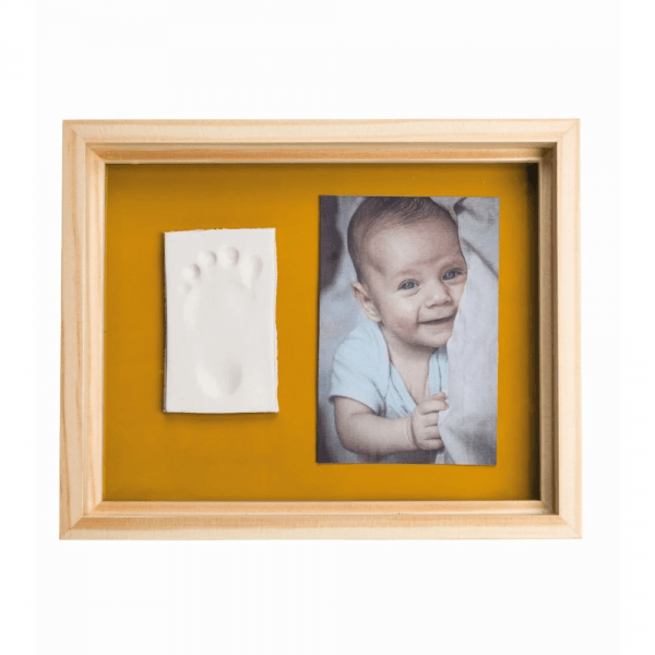 Akcija! Baby Art Pure Frame wooden komplekts mazuļa pēdiņu vai rociņu nospieduma izveidošanai 3601092030 6