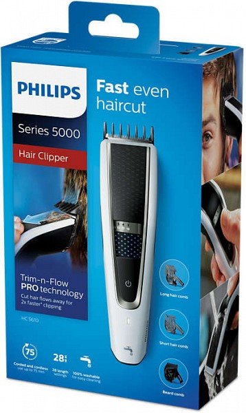 PHILIPS Akcija! Philips Hairclipper series 5000 Mazgājama matu griešanas  mašīna HC5610/15 6