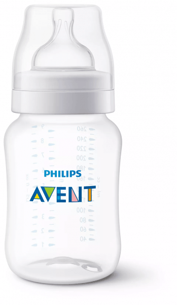 Philips Avent Pretkoliku barošanas pudelīte 260 ml, lēnas plūsmas knupītis, 1m+ SCY103/01 8