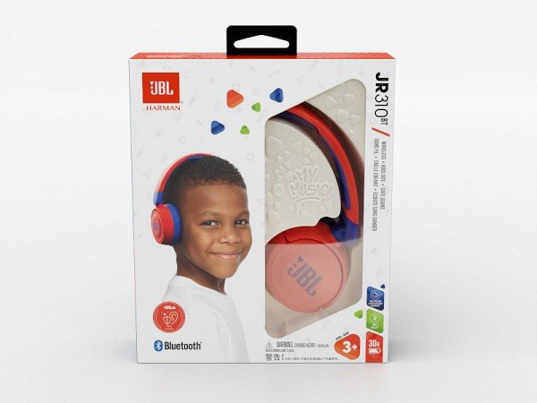 JBL JBLJR310BTRED on-ear austiņas ar Bluetooth bērniem, sarkanas ar zilu 9