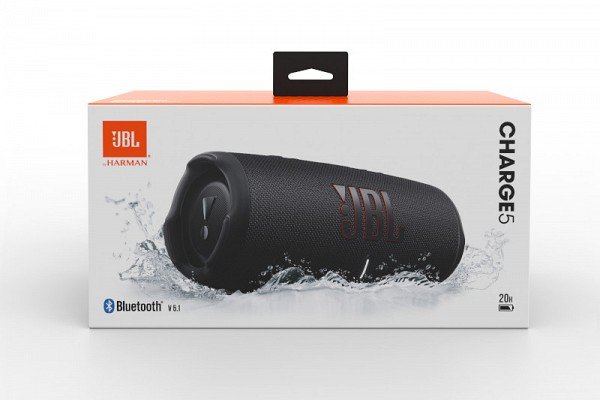 Akcija! JBL JBLCHARGE5BLK ūdensizturīga portatīvā skanda,  melna 10