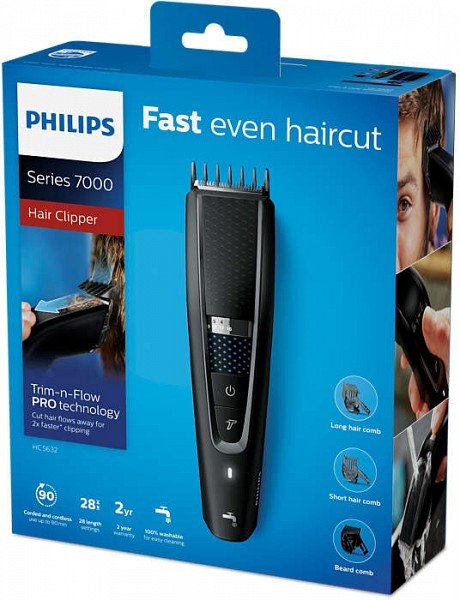 PHILIPS Akcija! Philips Hairclipper series 5000 Mazgājama matu griešanas  mašīna HC5632/15 10